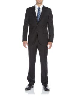 The Grand Central Windowpane Suit, Black