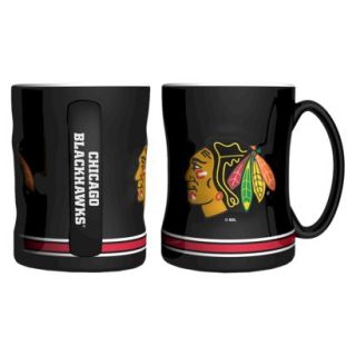 Boelter Brands NHL 2 Pack Chicago Blackhawks Sculpted Coffee Mug   Black (14 oz)