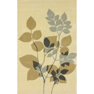 Nuloom Handmade Floral Natural Wool Rug (76 X 96) (NaturalPattern FloralTip We recommend the use of a non skid pad to keep the rug in place on smooth surfaces.All rug sizes are approximate. Due to the difference of monitor colors, some rug colors may va