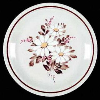 Nikko Shasta Dinner Plate, Fine China Dinnerware   Colorstone,Daisies,Brown Band