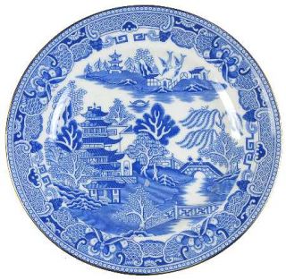 Crown Staffordshire Blue Willow Salad Plate, Fine China Dinnerware   Willow Deco