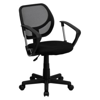 Flash Furniture Mid Back Task Chair and Computer Chair Black Mesh   WA 3074 BK 